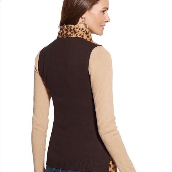 Chicos Faux-Fur Leopard Vest - Extra Small - EUC - Picture 2 of 9